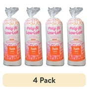 (4 pack) Fairfield Poly-Fil Low Loft Quilt Batting, Premium Polyester Batting for Quilting, Ideal for Queen-Size and Other Small Projects, Quilting Supplies, Medium, 72" X 90"