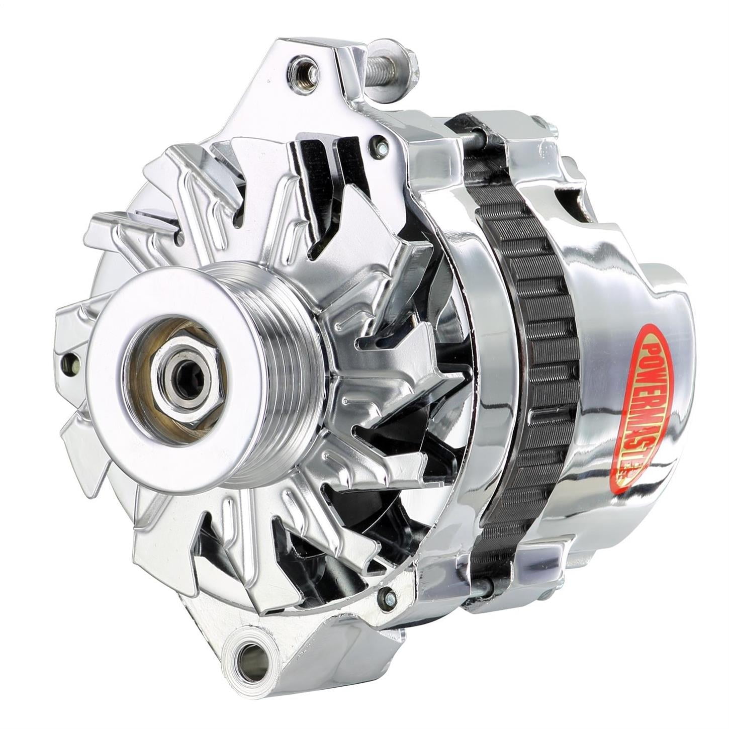 Powermaster 378018 GM CS130 XS Alternator, 140A, Chrome, Straight
