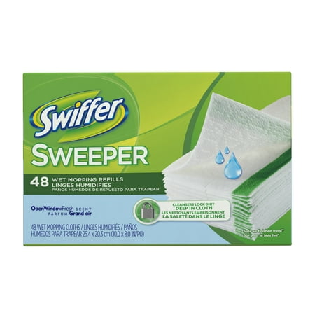 UPC 037000363378 product image for Swiffer Sweeper Wet Mopping refills with Open Window Fresh Scent 48 Count | upcitemdb.com