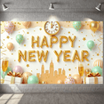 thumbnail image 6 of Gold Theme 2026 New Year Banner Golden Balloons Happy New Year Display Firework Design Star Patterns 2026 Celebration Background for New Year Party 2026 Celebration Indoor Decoration, 6 of 9