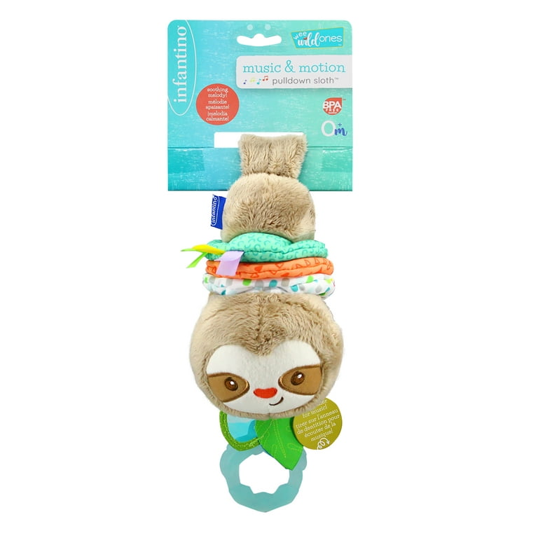 Infantino Music & Motion Pulldown Sloth, Hanging Plush Toy photo 8