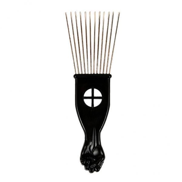 2xNew Black Pocket Afro Hair Lifting Pik Pick Detangle Peluca Peine Dientes Anchos A 2 piezas