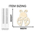 thumbnail image 2 of Unfinished Wood Ladybug Shape - Craft - up to 46" 36" / 1/2", 2 of 5