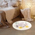 thumbnail image 4 of 36-Inch Round Non-Slip Animal Print Rug for Living Room, Bedroom, Nursery Coffee Table Mat Soft Faux Fur Floor Decor, 4 of 5