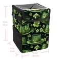 thumbnail image 5 of Saint Patrick's Day Car Trash Can with Lid, Foldable Leak-Proof Car Garbage Can, Hanging Storage Bag, Car Trash Bin, 5 of 6