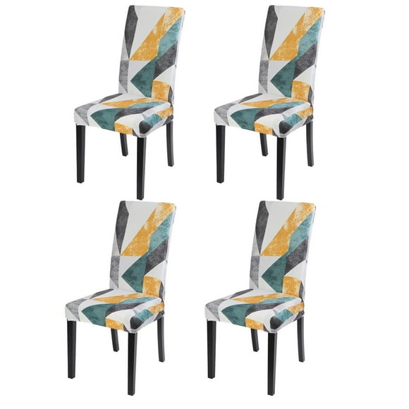 EIGTHTAIL Housse de Protection pour Chaise Lot de 4 Extensible Amovible Lavable en Spandex pour Salle à Manger Décoration de Banquet de Mariage