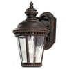 Feiss OL1900GBZ Castle 11.75 Inch Outdoor Wall Lantern Traditional Aluminum Approved for Wet Locations Grecian Bronze Finish with Clear Beveled Glass