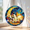 thumbnail image 4 of 7.48" Color Catcher Acrylic Puzzle Window Hanging Stained Glass Window Hanging, Cute Dog Sleeping On Moon Sun Catcher for Window Door Home Decor, Dog Suncatcher Christmas Mother's Day Birthday Gifts, 4 of 9