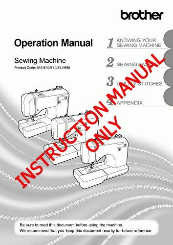 Brother Sq9285 Sewing Machine Owners Instruction Manual Paperback Walmart Com