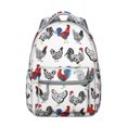 thumbnail image 1 of Farm Egg and Chicken Print Student Backpack Rustic Cartoon Hen Chick Pattern Bookbag for Student Coop School Bag, 1 of 6