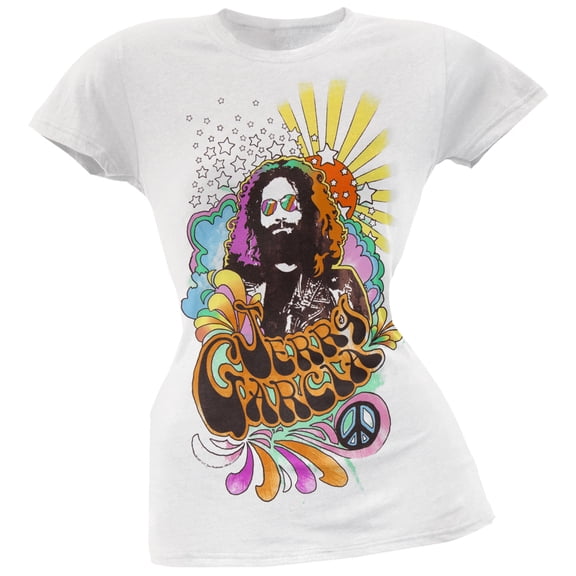 Jerry Garcia Women's Juniors Sunburst Short Sleeve T Shirt