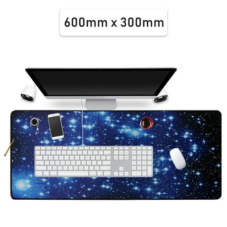 TSV Large Galaxy Anti-Slip Gaming Mouse Pad Desk Keyboard Mat For Laptop Computer PC (600x300 /
