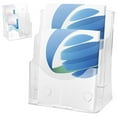 thumbnail image 2 of 2Pcs Acrylic Brochure Holder 2-Tier Brochure Display Stand with Removable Divider Clear Literature Holder Large Capacity Reusable Flyer Display Stand for Tabletop Wall Mount Magazine Docu, 2 of 11