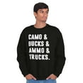 thumbnail image 3 of Camo Bucks Trucks Cute Hunter Son Men Big & Tall Sweatshirt Brisco Brands 2X, 3 of 6