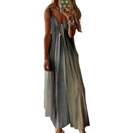 

Womens Nightgown Sleeveless Maxi Dresses Print Night Dress Summer Long Sleepdress Sleepwear Lounge Dresses