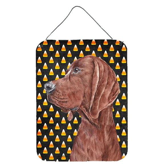 Redbone Coonhound Candy Corn Halloween Wall or Door Hanging Prints