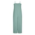 thumbnail image 6 of Romper for Women Casual Printed Spaghetti Straps Boho Wide Leg Pants Jumpsuit Loose Comfy Summer Beach Jumpsuit, 6 of 9