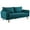 Teal, variant on Pemberly Row Modern Fabric Upholstered Sofa in Teal & Walnut