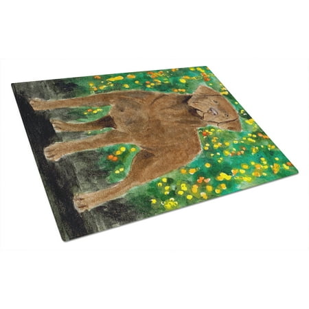 

Carolines Treasures SS8969LCB Chesapeake Bay Retriever Glass Cutting Board Large 12H x 16W multicolor
