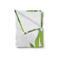 thumbnail image 2 of Plant Soft Flannel Fleece Throw Blanket, Photo of Fresh Leaves Spring Season Birth of Nature Happiness Ecology, Cozy Plush for Indoor and Outdoor Use, 50" x 60", Apple Green, by Ambesonne, 2 of 6