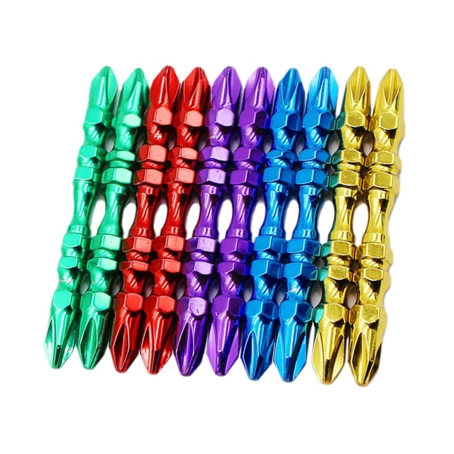 10 piezas soporte de broca de destornillador de vástago hexagonal funda de adaptador de varilla de de cambio 6mm Cola Doble punta de viento cruzada