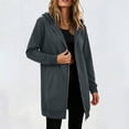 thumbnail image 6 of Jsaierl Zip Up Long Hoodies for Women Casual Solid Color Hooded Sweatshirt Oversized Cotton Long Sleeve Jackets Winter Fashion S-2XL, 6 of 9