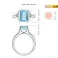 thumbnail image 5 of Angara Natural 3 Ct. Aquamarine Solitaire Ring in Sterling Silver for Women (Ring Size: 3.5), 5 of 10
