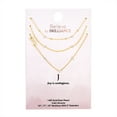 thumbnail image 4 of Believe by Brilliance J Triple Chain Initial Necklace Set in 14KT Gold Flash Plated Brass, 4 of 7