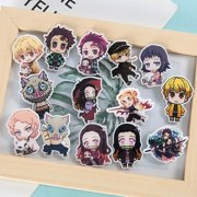 ZILEFSILK 30PCS Cute Enamel Pins Set Anime Demon Slayer Figure For Backpack Jackets Hat Metal Lapel Badges Pins Characters Cosplay Aesthetic Brooch Women Fans