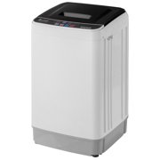 Full-Automatic Washing Machine Top Load Portable Compact Laundry Washer Spin with Drain Pump,10 programs 8 Water Level Selections with LED Display 17.8 Lbs Capacity
