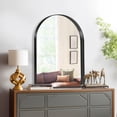 thumbnail image 5 of ZXNYH 64"x21" Bathroom Vanity Mirrors for Wall Large Rounded Rectangular Wall Mirror Full Length Farmhouse Black Bathroom Mirror Home Decor Aluminum Alloy Frame Vertical or Horizontal-No Stand, 5 of 5