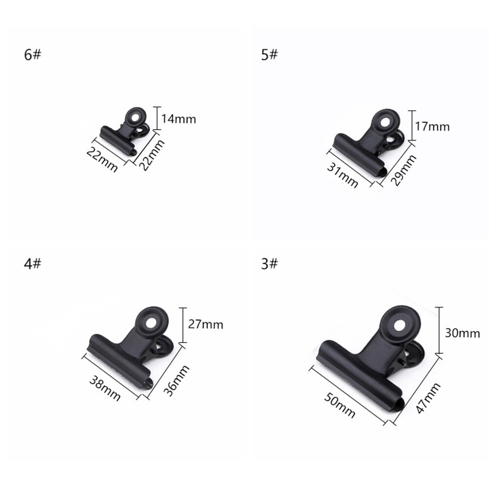 Clips Paper Clamps Note Binder Organizer Hinge Photo Drawing Utility Pin Clamp Black Document