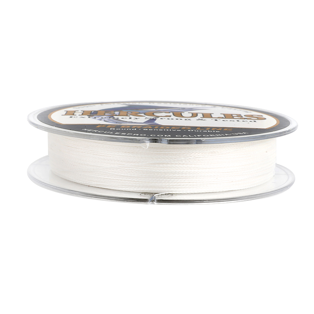 HERCULES Super Strong 300M 328 Yards Braided Fishing Line 30 LB Test for Saltwater Freshwater PE Braid Fish Lines 4 Strands - White, 30LB (13.6KG), 0.28MM