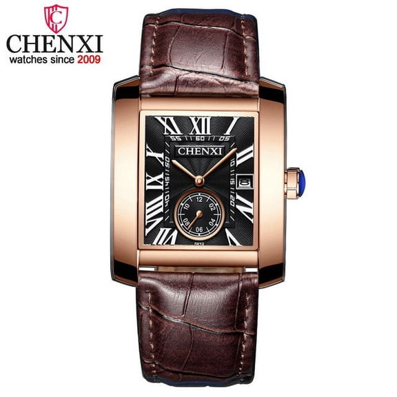 Men Watches Top Brand Luxury Chenxi Gold Black Square Quartz Watch Men Waterproof Golden Male Wristwatch Man Watches Men's Clock - Quartz Wristwatches