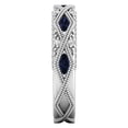thumbnail image 4 of Dazzlingrock Collection 14K Marquise Blue Sapphire & Round Diamond Ladies Stackable Wedding Band, White Gold, Size 5.5, 4 of 4