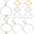 thumbnail image 2 of 4 Sets Adjustable Bracelets Making Kit 304 Stainless Steel Cabochon Bracelets Pendants Blank Bracelet Bezel 12cm Single, 2 of 9