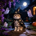 thumbnail image 7 of FEOLGEHLY Halloween Dog Hat Set and Witch Cloak, Soft Blend Adjustable Holiday Dog Costume, Cosplay Dress Up Dog Outfit for Small Medium Dogs Cats Party Photo Props, Halloween Fall Decorations, 7 of 7