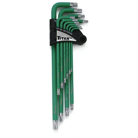 Tamper Resistant Star - Titan Tools 12715 Extra-Long Arm Tamper Resistant Star Key Set - 13 Piece