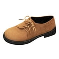 thumbnail image 2 of AUDeals Women's Oxford Shoes, Lace Up Business Flats with Low Heel Comfort and Non Slip Style for Formal Wear (Brown, 7.5), 2 of 9