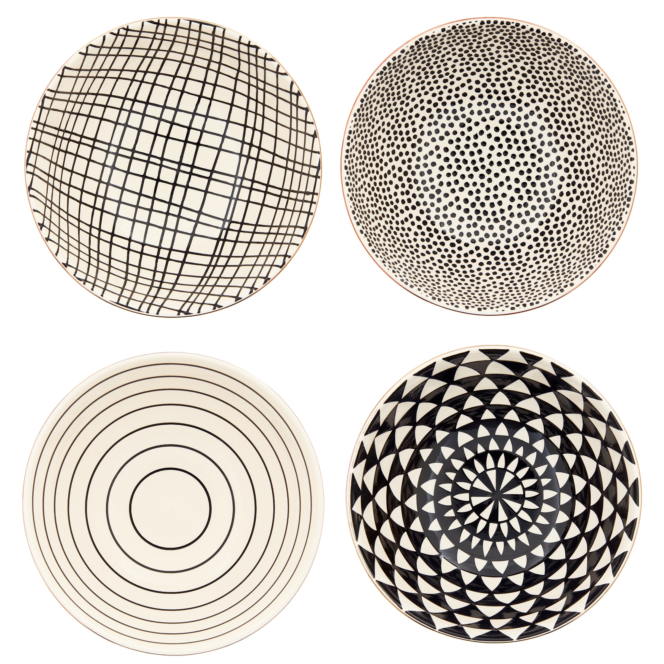 Thyme & Table Assorted 4-Piece Ceramic Round Bowls