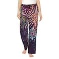 thumbnail image 1 of Fotbe Fireworks2 Pantalones de Pijama para Mujer, Pantalones de Dormir, Pantalones Pj con Cordón y Bolsillos-Large, 1 of 6