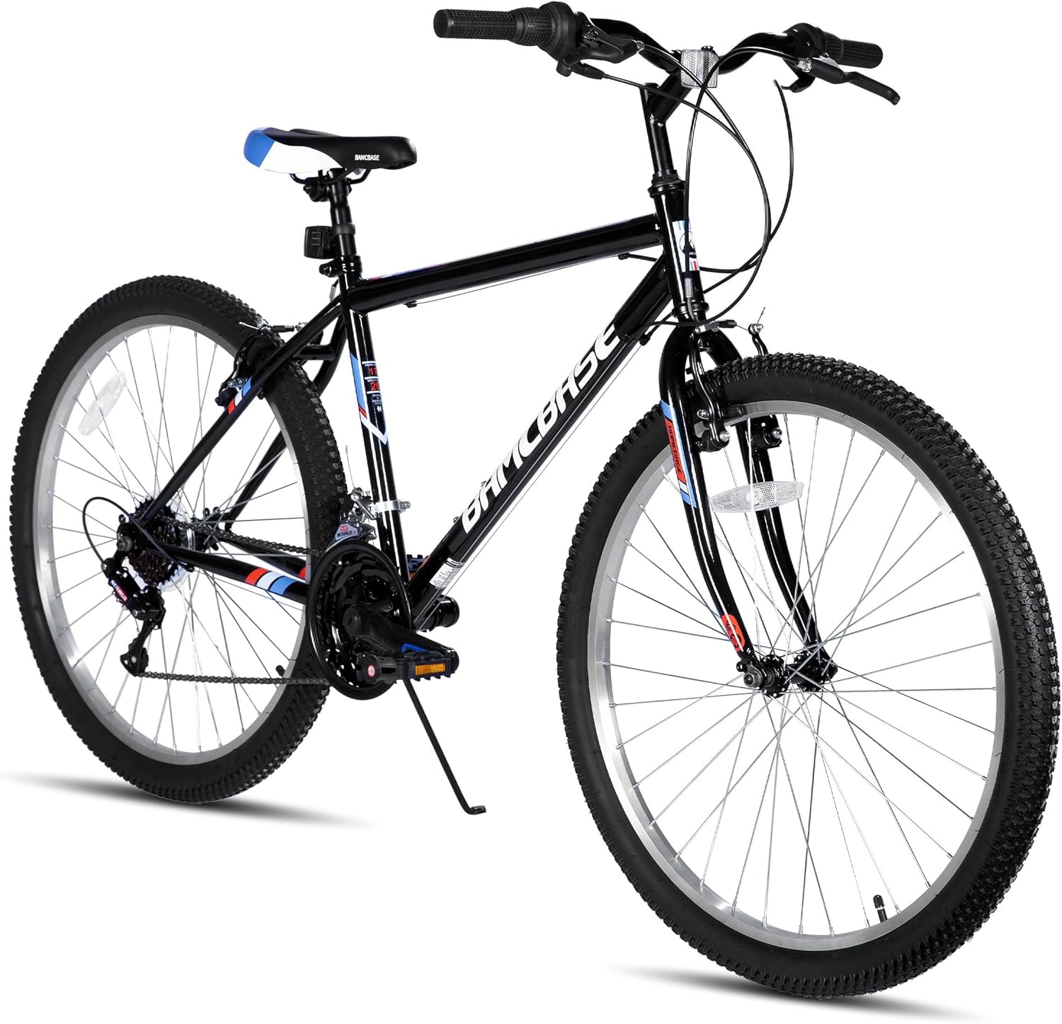 HILAND 24 inch Mountain Bike for Men Women, 18 Speeds High-Carbon Steel Frame, Sport Cycling MTB Bicycle for Adult