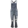 thumbnail image 4 of Txlixc Tirantes de denim, botones comunes, correas de hombro, jeans rasgados Txlixc moderno, simple, 4 of 6
