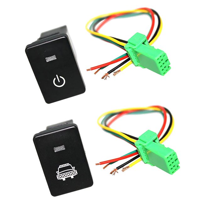 Interruptor de encendido y apagado Baoblaze para Faros LED Blanco Sequoia Highlander 2008-ON Pulsador