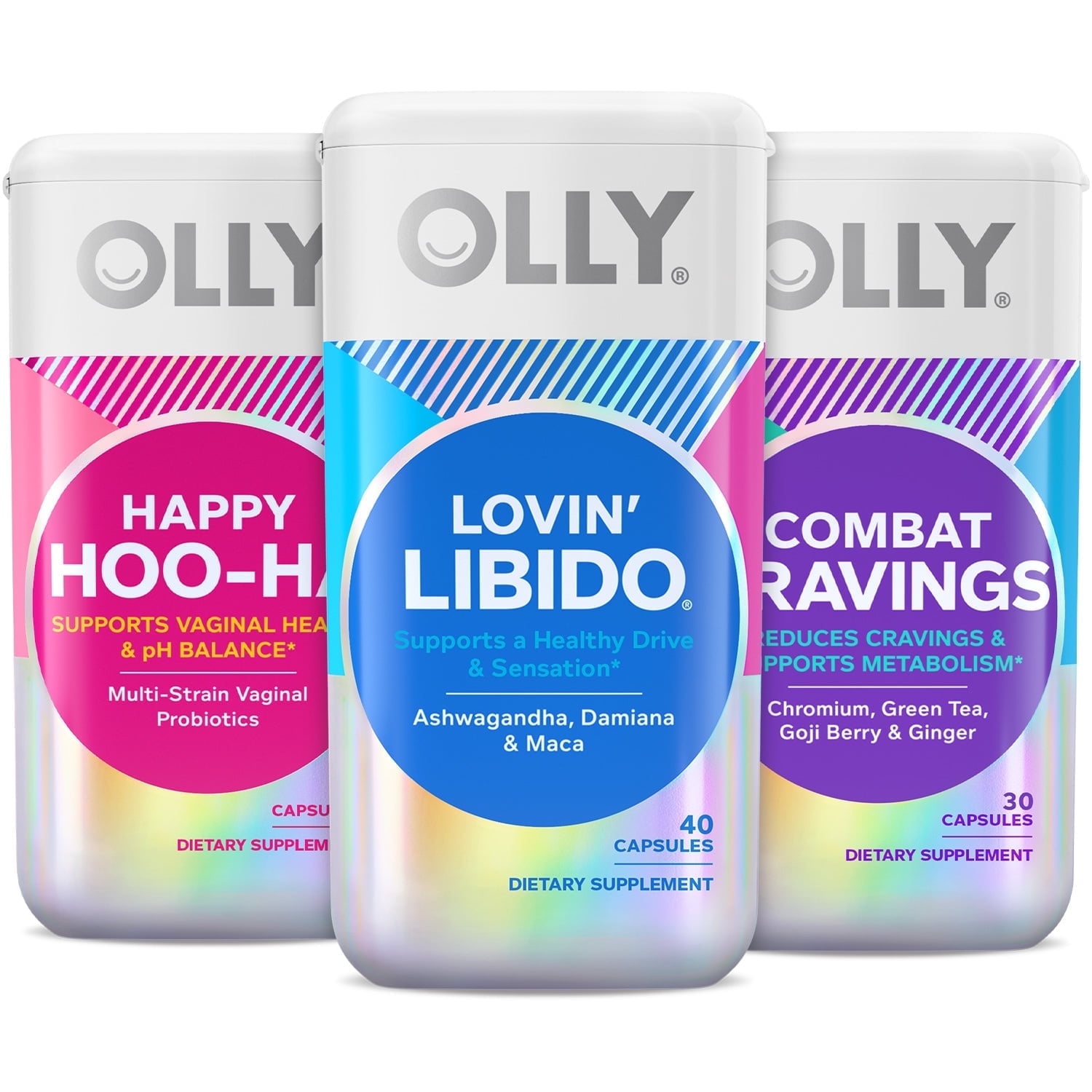 OLLY Total Women’s Wellness, Lovin’ Libido, Happy Hoo-Ha, Combat Cravings Variety 3-Pack
