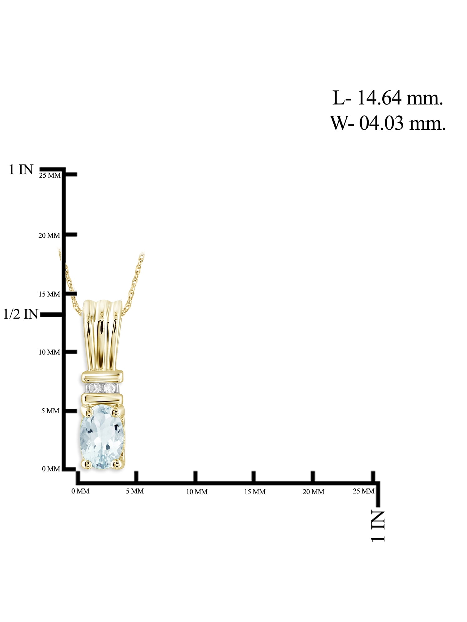 JewelersClub 1/2 Carat T.G.W. Aquamarine And White Diamond Accent 14K Gold Over Silver Women's Pendant, 18"
