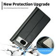 thumbnail image 3 of Dteck Case for Google Pixel 7A, Business Men PU Leather Case Carbon Fiber Textured Flip Cover Wallet Case for Google Pixel 7A,Vertical Line, 3 of 10