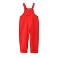 thumbnail image 2 of KAUOD Girls Overalls Straight Leg Preppy Trendy Loose Harem Dungarees Pants School 𝗨niforms Spring Casual Cute Jumpsuit, 2 of 7