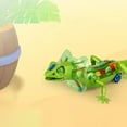 thumbnail image 2 of SIYTUAU Lizard Toy Sound Light Lizard Transparent Internal Gear Reptile Model Music Flashing Light Toy Green Plastic Animal Toy Lizard For Kids Green, 2 of 6