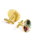 thumbnail image 3 of Coconut Tree Men's Cufflinks for Formal Attire Made of Stainless Steel Special Occasions, 3 of 6
